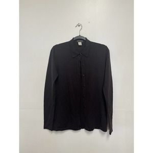Vintage Henri Bendel Classics 100% Extra Fine Italian Merino Wool Brown Cardigan